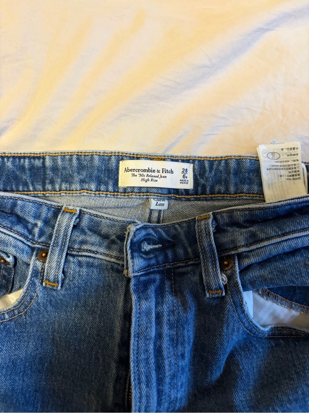 Abercrombie & Fitch High-Rise Blue Denim Jeans